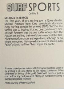 1985 Weet-Bix Surf Sports #8 Michael Peterson Back